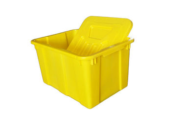 Ticari Curbside Geri Dönüşüm İçin Kapaklı Sarı Renkli Plastik Kutuları
